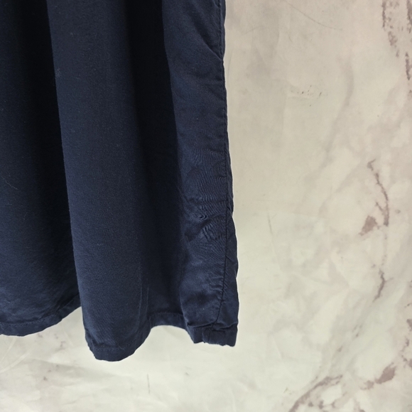 ModCloth Dress Womens Large Blue Shift Peasant Embroidered Floral Peace Mod - Picture 4 of 12